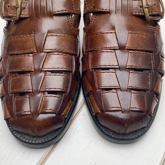 NWOT Vintage Leather Fisherman's Sandals - Picture 11 of 14